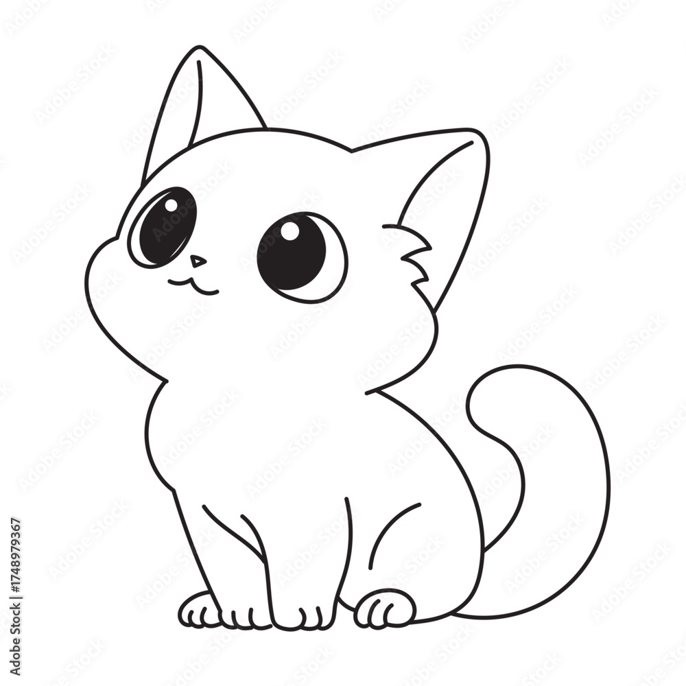 Obraz premium Vector illustration of a cat