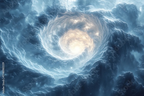 Large white disk in dark blue sky.