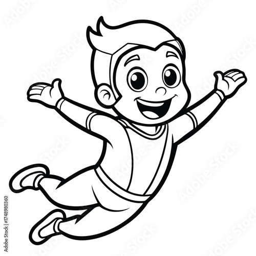 Daring Acrobat Soaring High in a Graceful Performance