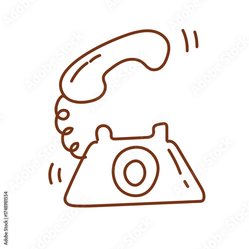 Doodle Illustration of Ringing Telephone