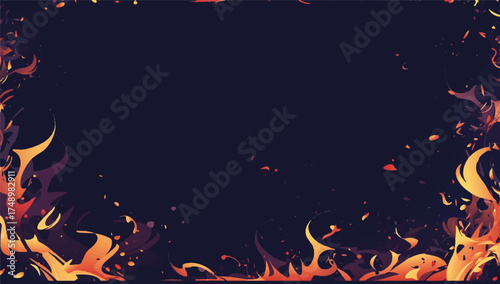 Fiery frame border: A visually striking frame features vibrant flames, casting an aura of heat and energy. The fiery design evokes feelings of passion and dynamism.