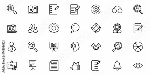 Unlock business potential with this versatile collection of hand-drawn icons, perfect for presentations, websites, and marketing materials offering a modern, creative flair