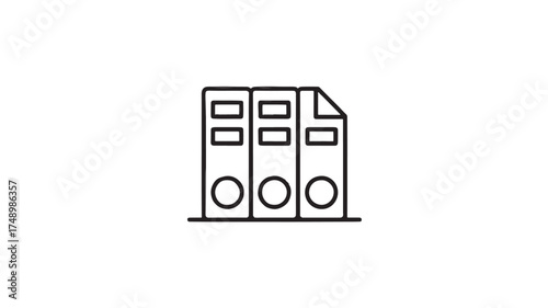 Organized collection of document binders on a shelf, representing data and information management.