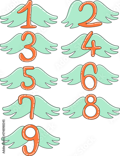 hand drawing of numbers