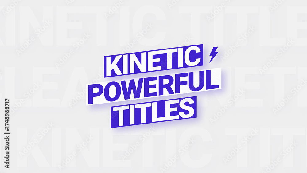Clean Kinetic Title 04 Stock Template | Adobe Stock