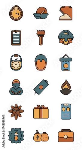 Wallpaper Mural Collection of Colorful and Whimsical Icon Designs for Various Themes. Torontodigital.ca