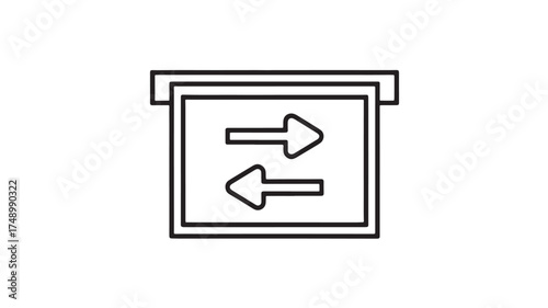 Simple icon depicting two opposing arrows indicating exchange or movement