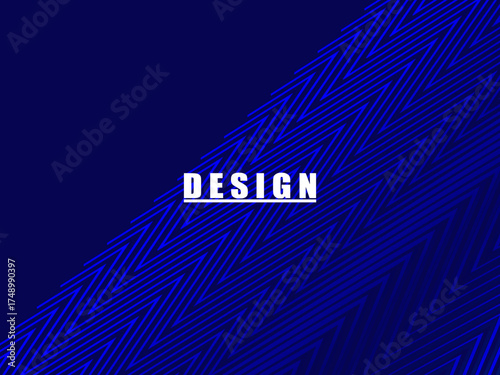 Premium background design with diagonal dark blue stripes pattern. Vector horizontal template for digital lux business banner, contemporary formal invitation, luxury voucher, prestigious gift certific