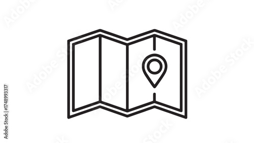 Open map with a location pin showing a destination