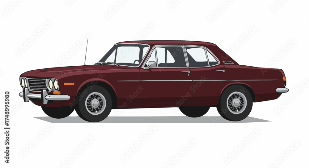 Fototapeta premium old red car
