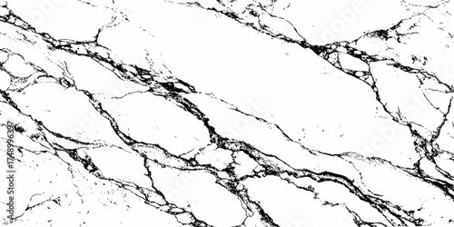 Elegant white marble texture with natural black veins, high-resolution background for interior design, luxury surfaces, countertops, and modern architecture. Clean, minimal, and realistic stone patter