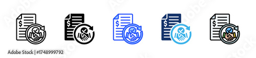 Agile Contracting Icon Collection With Multiple Styles