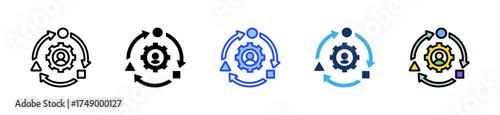 Adaptive Planning Icon Collection With Multiple Styles