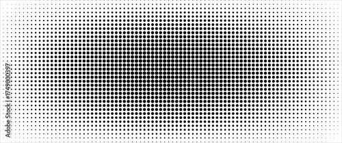 Dotted gradient vector illustration, white and black halftone background.modern
