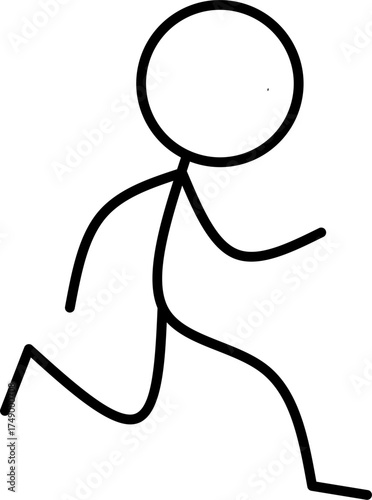 Ikon The stick man ran