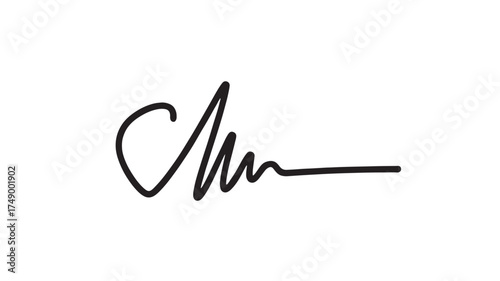 Elegant handwritten signature in black ink on a white background, conveying personal identity and authenticity.
