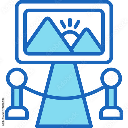 Museum Visits blue icon