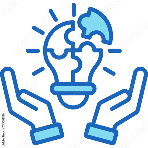 Problem Solving Skills blue icon