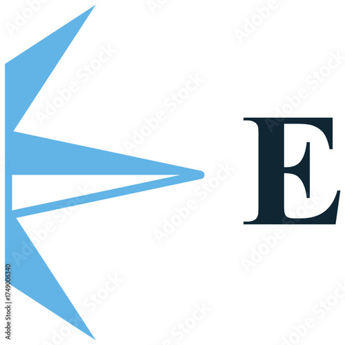 East icon vector. Ideal for direction, navigation, and compass themes. This graphic clearly represents the eastern cardinal point for maps and geographical orientation.