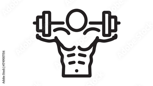 Muscular person lifting heavy barbell, showcasing strength and fitness dedication