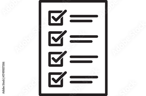 Checklist with completed tasks, symbolizing organization and productivity