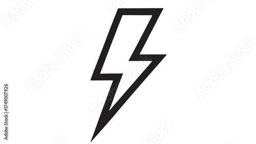 Bold lightning bolt symbol representing energy and power