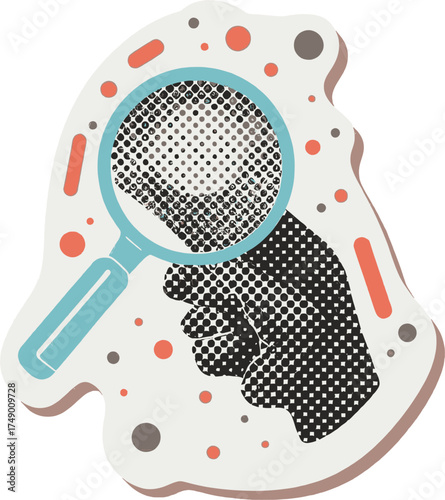 Trendy collage cutout element...