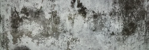 Panel kuchenny z motywem Old weathered surface with cracked paint and crumbling plaster. Aged concrete wall texture creating grunge industrial look. Rough distressed background panoramic design.