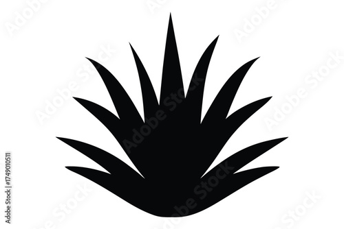 aloe vera agave plant silhouette vector, majestic agave plant silhouette