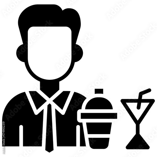 Bartending glyph icon