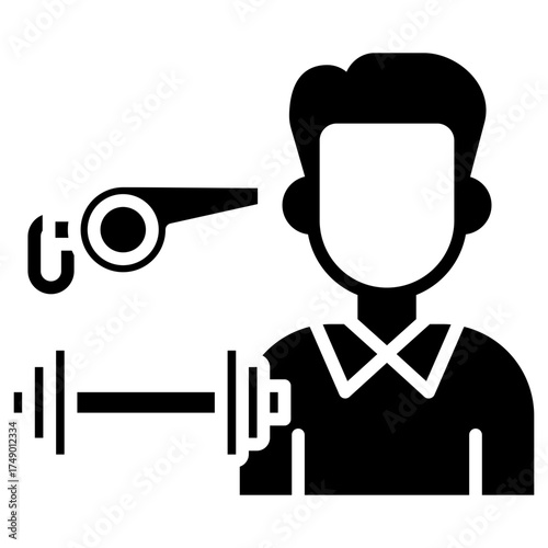 Fitness Coaching glyph icon