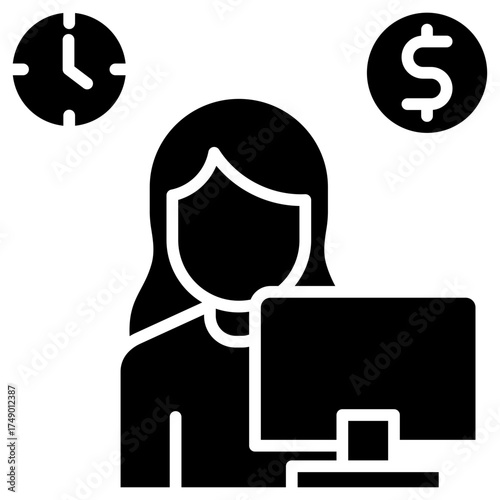 Freelance Work glyph icon