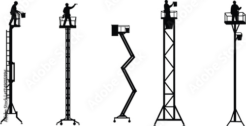 Elevated work platforms, aerial lifts, construction access equipment, maintenance lifts, safety platforms, industrial boom lifts, scissor lifts, vertical mast lifts,