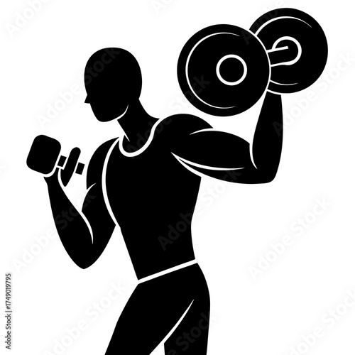 vector illustration of a boxer