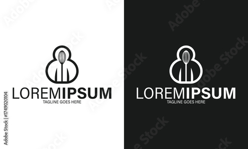 Culinary Whisk and Spoon Vector Art Logo Design Template: Kitchenware Icon PNG for Food, Restaurant and Cooking Brand Identity 2025 25