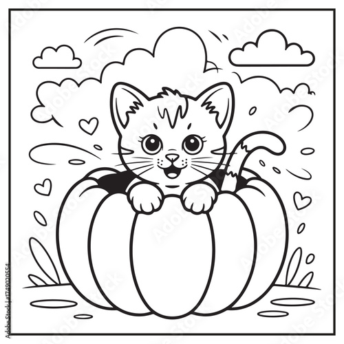 Kawaii Halloween Coloring Pages