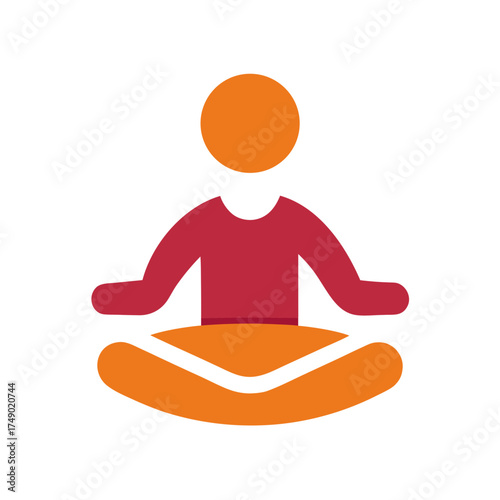 illustration of a yoga man