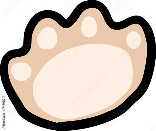 Illustration of a Tan Paw