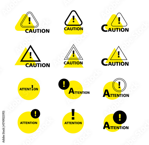 警告・注意アイコンセット／Caution and Attention Icon Set