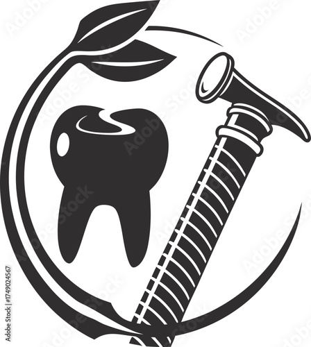 Dental logo vector design illustration