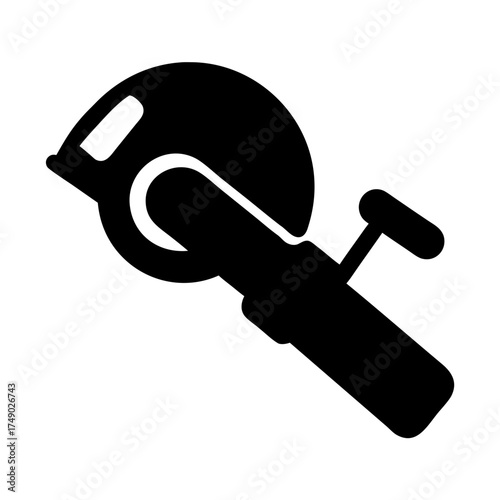 Black silhouette of a circular saw tool