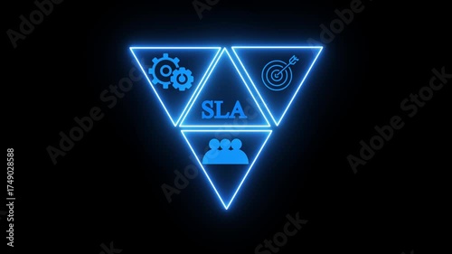 Futuristic  Tech Symbol with Target, Gears, and Human Silhouette Representing Digital Innovation, AI Process, and Modern Technology on Dark Background