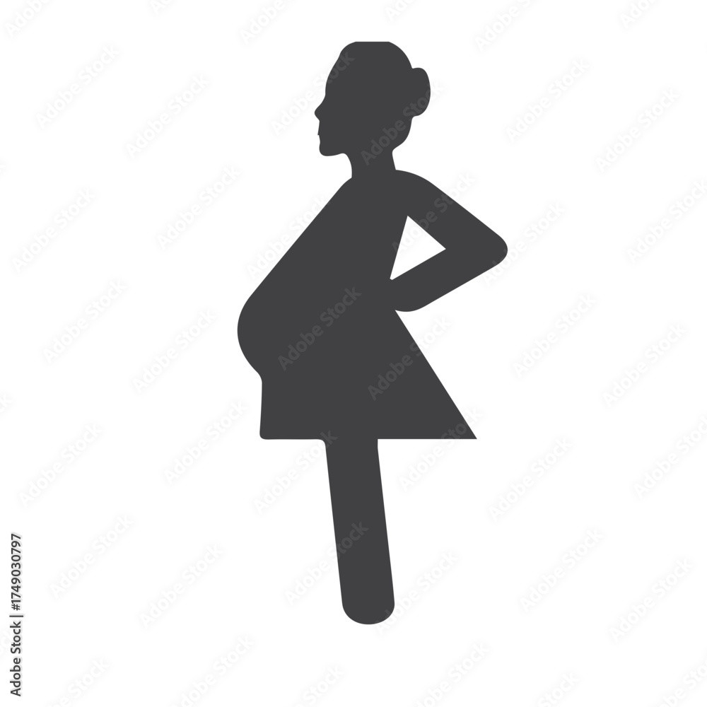 Fototapeta premium Pregnant Woman Figure Symbol