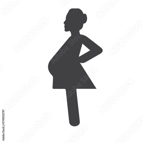Pregnant Woman Figure Symbol