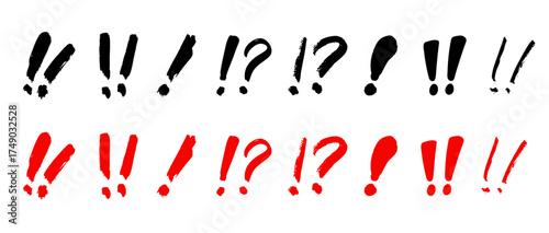手書きのビックリマーク、はてなセット　！？