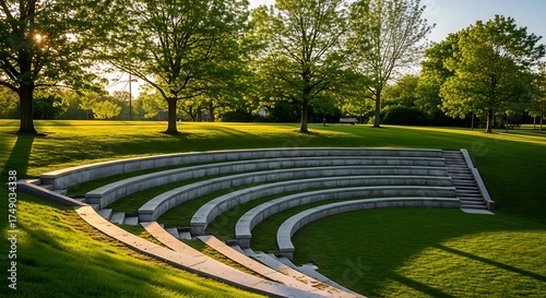Outdoor Amphitheater in a Green Park Setting.