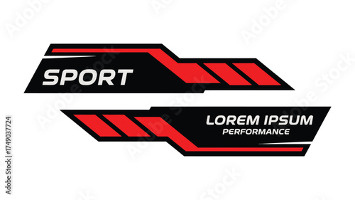 Racing stripes and car wrap vector illustration with black color decals perfect for automotive customization t-shirt poster sticker and tuning projects