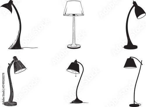 Various desk and floor lamps desk lamp table lamp