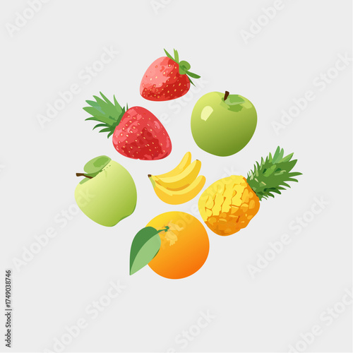 Tropical Fruits Vector