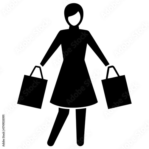 woman with shopping bags